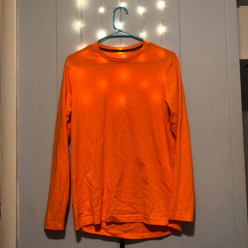 Men’s orange long sleeve shirt